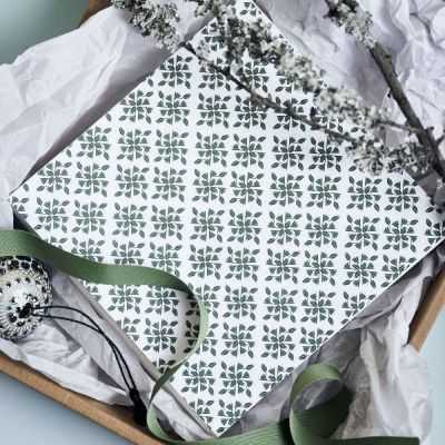 SERVIETTES EN PAPIER TRACE (X40) BOUQUET VERT 2