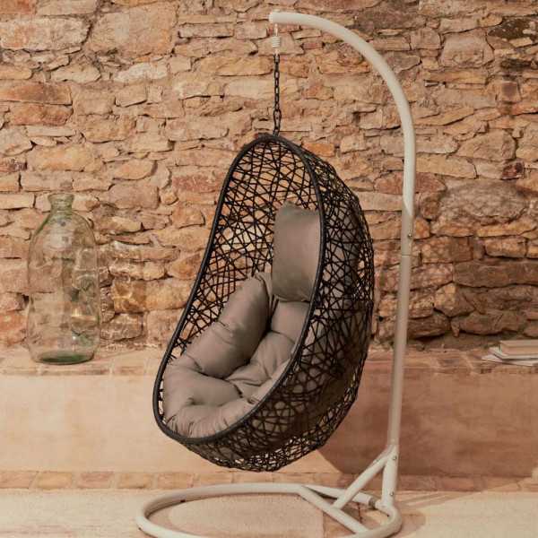 STRUCTURE DALIA POUR FAUTEUIL SUSPENDU EN ACIER GRIS CLAIR
