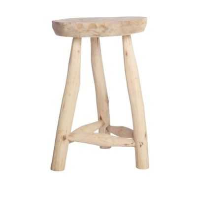 RAW WOOD STOOL