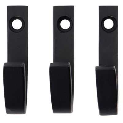PACK DE 3 CROCHETS POUR SALLE DE BAIN ACIER NOIR