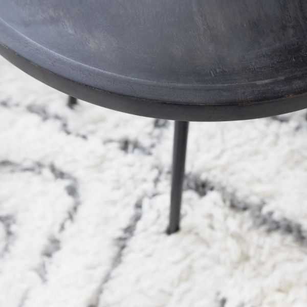 JUCO MESA DE CENTRO Ø 50 H 50 CM PRETO