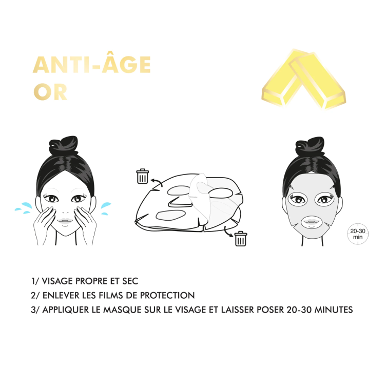 MÁSCARA FACIAL ANTI ENVELHECIMENTO COM EXTRATOS...