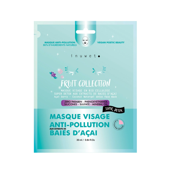 MASK BIO CELLULOSE BIO CELLULOSEDETOX ANTI POLLUTION BERRIES ( X1 0)
