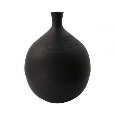 VASE EN ALUMINIUM MARTELÉ REENA MARRON