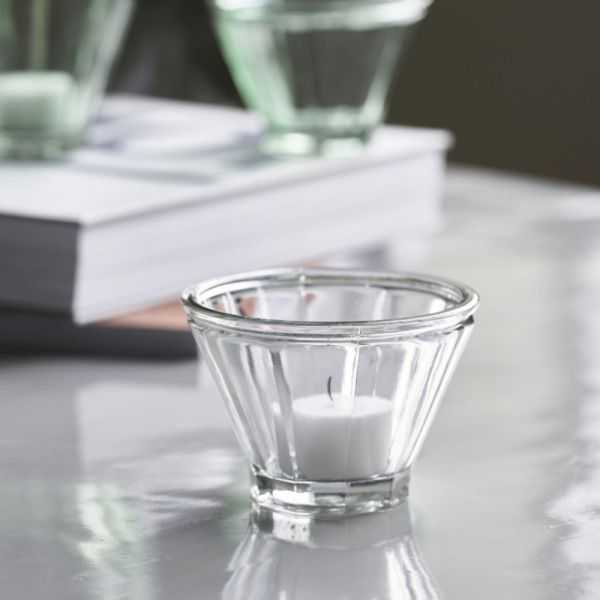 PORTE-BOUGIE A RECHAUD DIA 11.5 CM TRANSPARENT