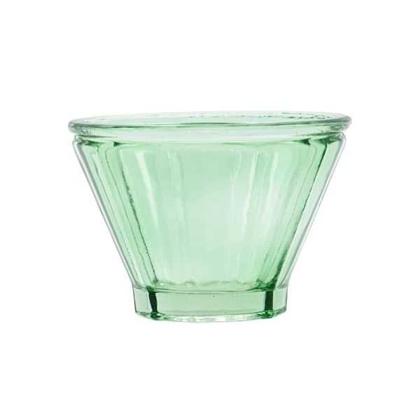 PORTE-BOUGIE A RECHAUD TRANSPARENT VERT