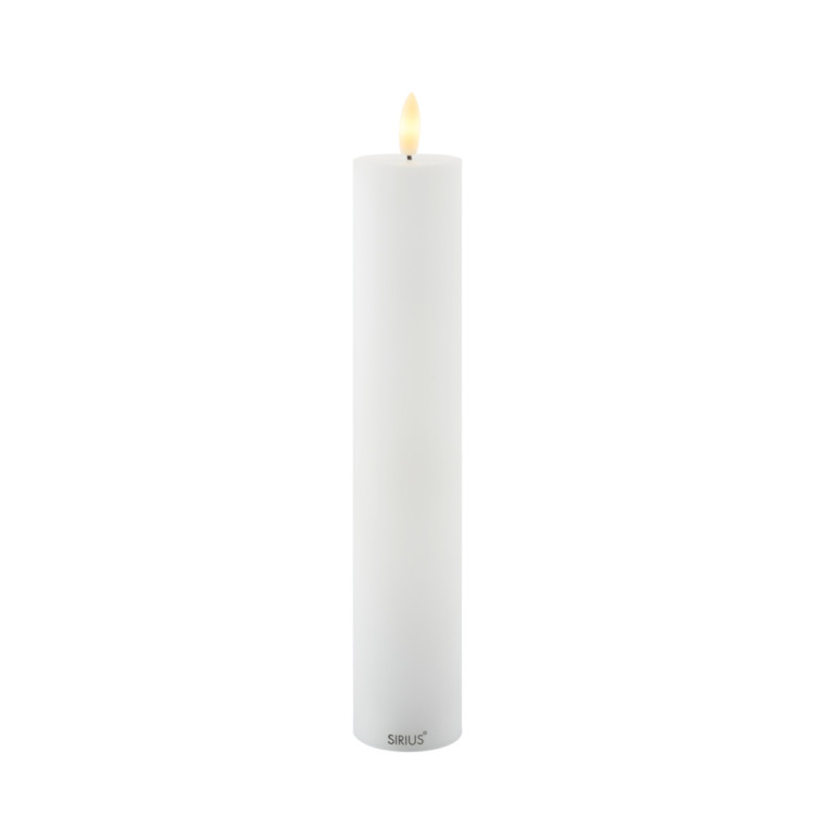 RECHARGEABLE LED CANDLE SILLE Ø5XH25 CM WHITE