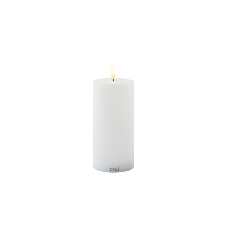 VELA LED RECARREGÁVEL SILLE Ø7,5XH15 CM BRANCO