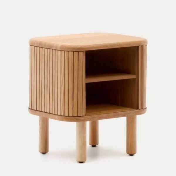 TABLE DE CHEVET MAILEN 50X55 CM BOIS DE FRENE FINITIONNATURELLE