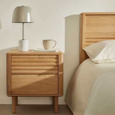 TABLE DE CHEVET LENON  50 X 55 CM CHENE 2