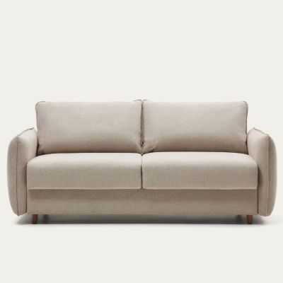 CANAPE-LIT CARLOTA 2 PLACES 140CM CHENILLE BEIGE