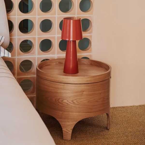 TABLE DE CHEVET OCTAVIA 55 CM CONTREPLAQUE DE FRENE
