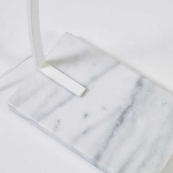 LAMPADAIRE JUHE FRENE METAL ET MARBRE BLANC
