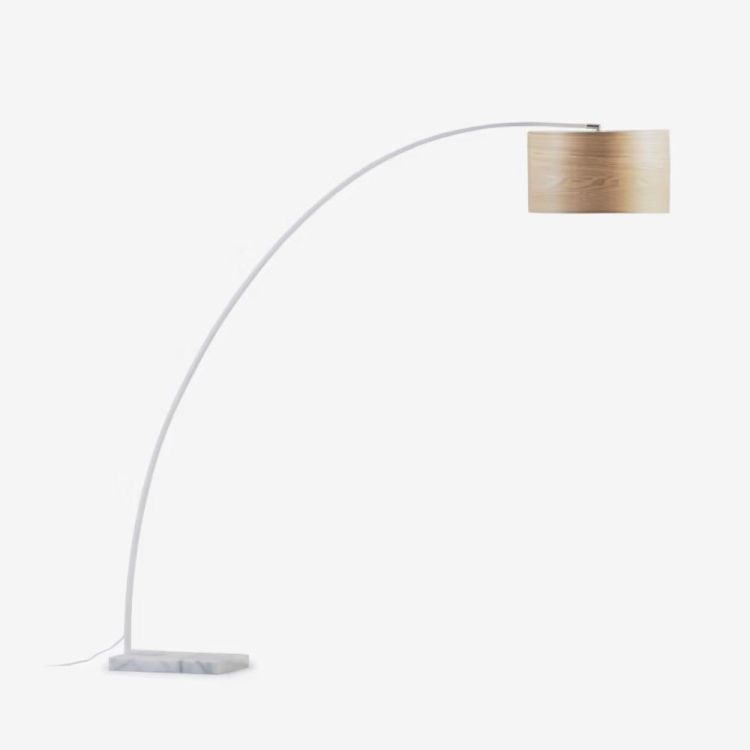 LAMPADAIRE JUHE FRENE METAL ET MARBRE BLANC