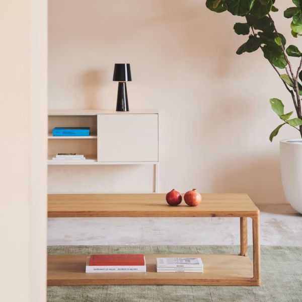 TABLE BASSE MAYMAI 140 X70 CM CHENE MASSIF