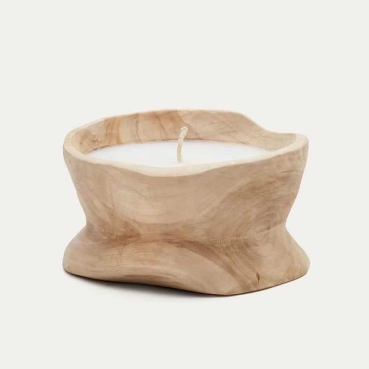 BOUGIE MAELIA 20CM EN BOIS NATUREL