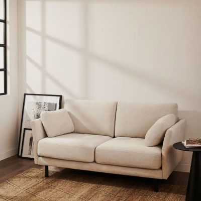CANAPE GILMA 2 PLACES 170 CM CHENILLE PIEDS NOIR 2