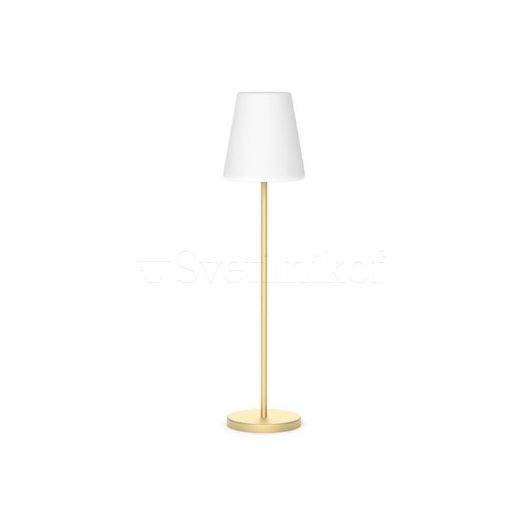 OUTDOOR FLOOR LAMP LOLA SLIM 120 BRASS AND WHITE