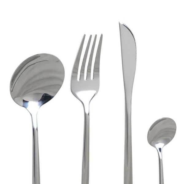 COUVERTS SET 16 INOX 3X1,5X13 3MM CHROME ARGENTÉ
