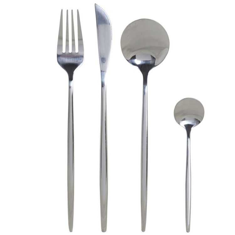 COUVERTS SET 16 INOX 3X1,5X13 3MM CHROME ARGENTÉ