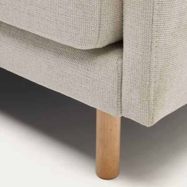 CANAPE GILMA 2 PLACES 170 CMCHENILLE PERLE AVCE PIEDS FINITION NATU