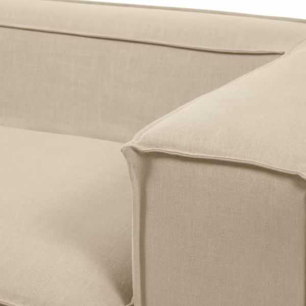 CANAPE DEHOUSSABLE BLOK 3 PLACES240 CM EN LIN BEIGE