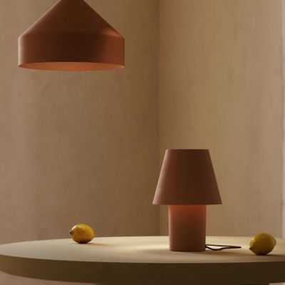 LAMPE A POSER CANAPOST METAL TERRACOTTA 2