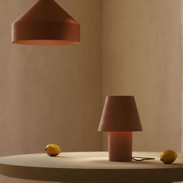 LAMPE A POSER CANAPOST METAL TERRACOTTA