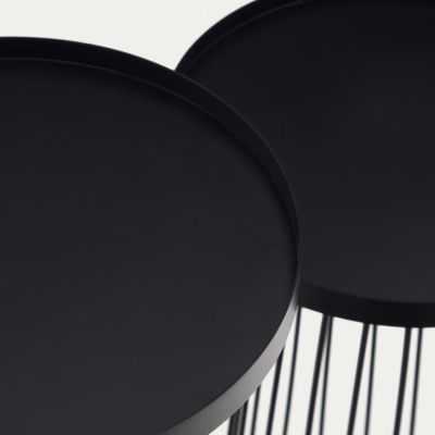 TABLES D'APPOINT DILVAMETAL NOIR MAT X2 2