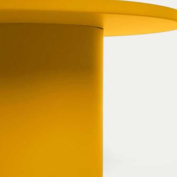 TABLE BASSE FLEKSA DIAM72 CM METAL JAUNE