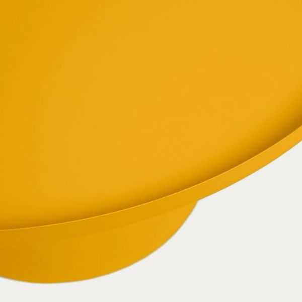 TABLE BASSE FLEKSA DIAM72 CM METAL JAUNE