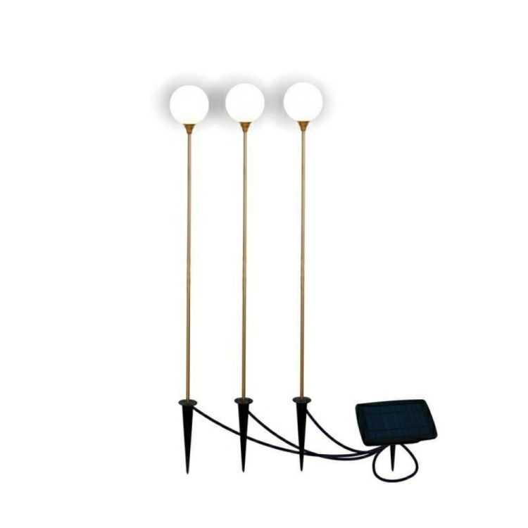 BRUNA 80 SOLAR POSTS + BRASS FINISH BATTERY