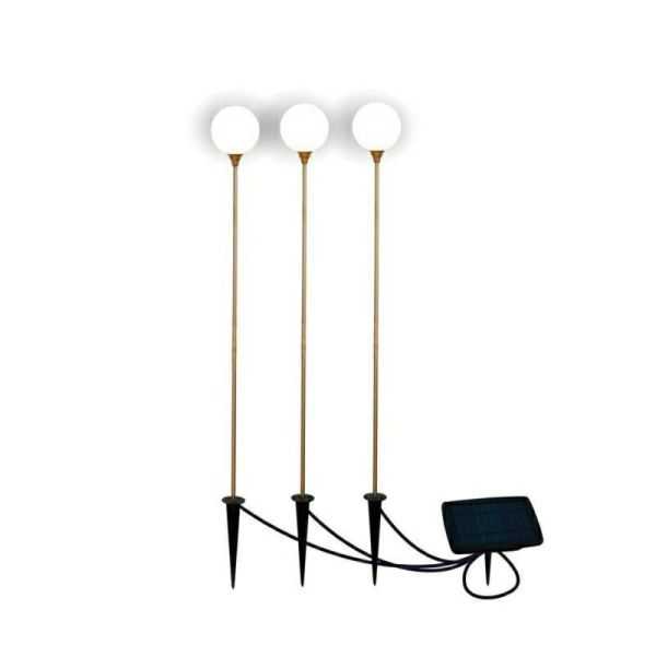 BRUNA 80 SOLAR POSTS + BRASS FINISH BATTERY