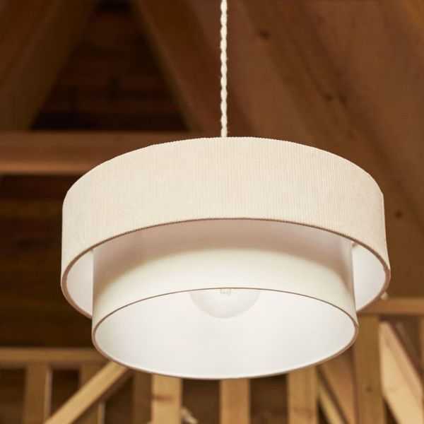 PLAFONNIER BIANELLA 40CM EN COTON ET VELOUR COTELE