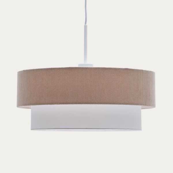 PLAFONNIER BIANELLA 40CM EN COTON ET VELOUR COTELE