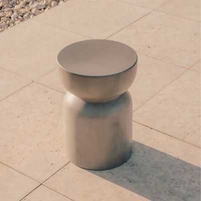 TABLE D'APPOINT GARBET RONDE 32 CM EN CIMENT 2