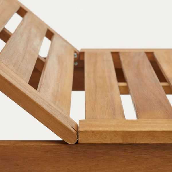 SULAMITA GARDEN LOUNGER IN SOLID ACACIA WOOD