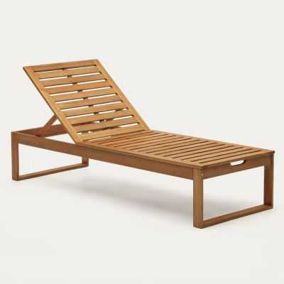 CHAISE LONGUE DE JARDIN SULAMITA EN BOIS MASSIF D'ACACIA