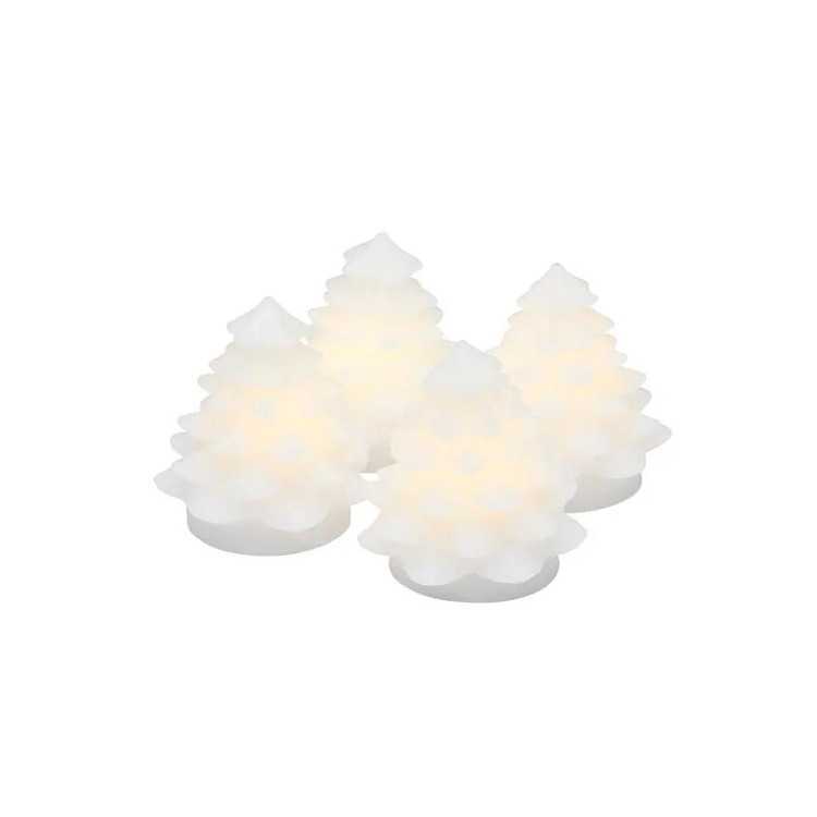 DECORATION DE TABLE CARLA TANNENBAUM 7 CM 4 PCS BLANC