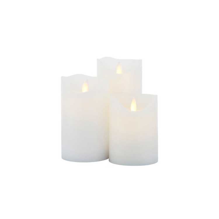 CONJUNTO DE 3 VELAS LED SILLE 7 CM A BATERIA