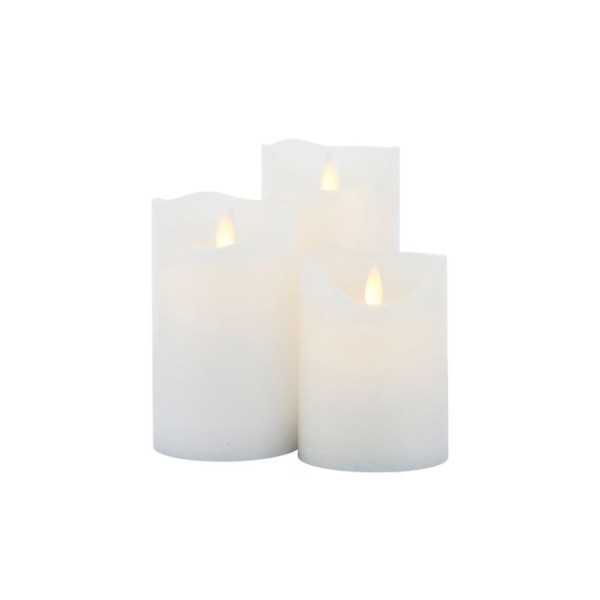 ENSEMBLE DE 3 BOUGIES LED SILLE 7 CM...
