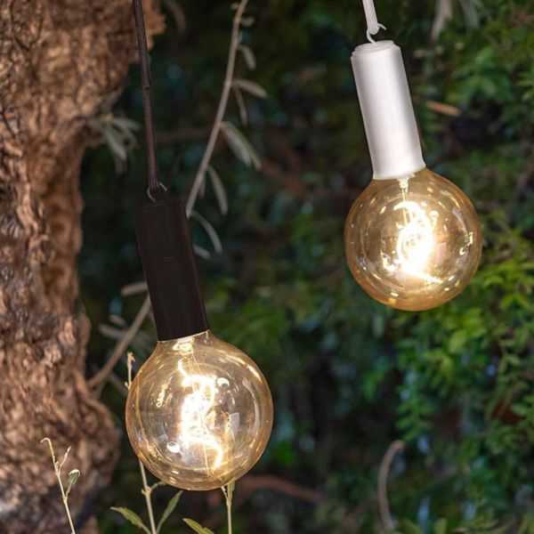 LÂMPADA DECORATIVA COM BATERIA EDY G125 BRANCA