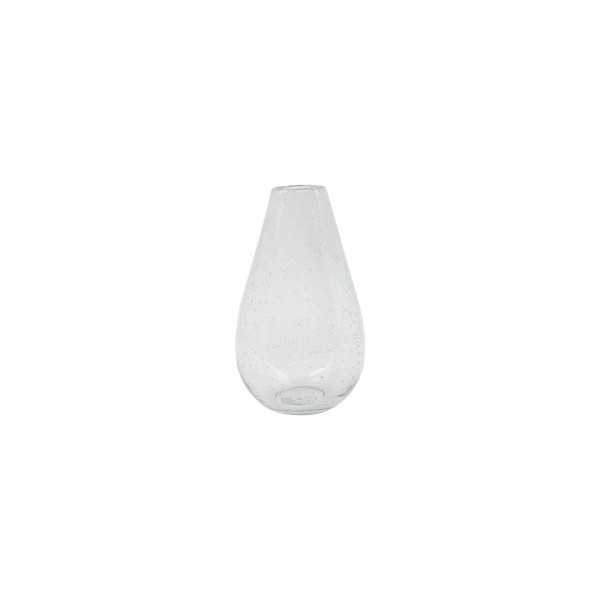 VASO CLERA 18CM VIDRO BOLHA