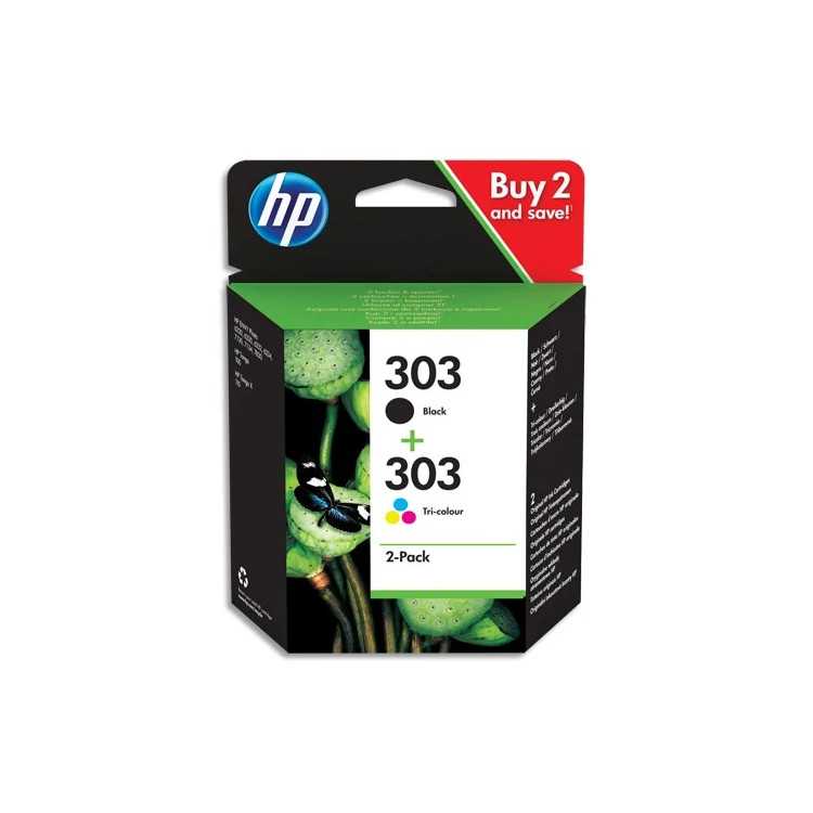PACOTE DE 2 CARTUCHOS DE TINTA PRETA + 3 CORES