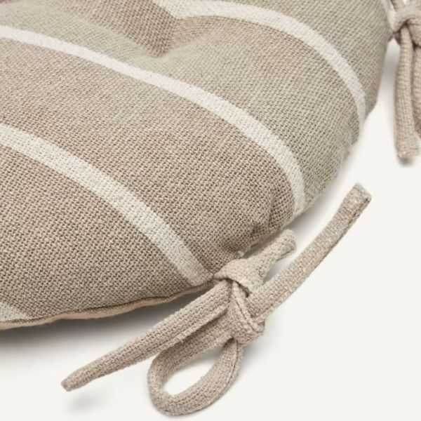 COUSSIN DE CHAISE MARGARIDA COTON BEIGE RAYE