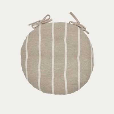 COUSSIN DE CHAISE MARGARIDA COTON BEIGE RAYE