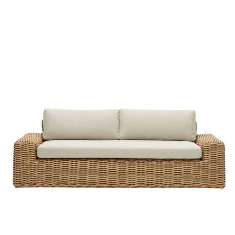 CANAPE PORTLLIGAT EXTERIEUR 3 PLACES EN ROTIN SYNTHETIQUE FINITION NA
