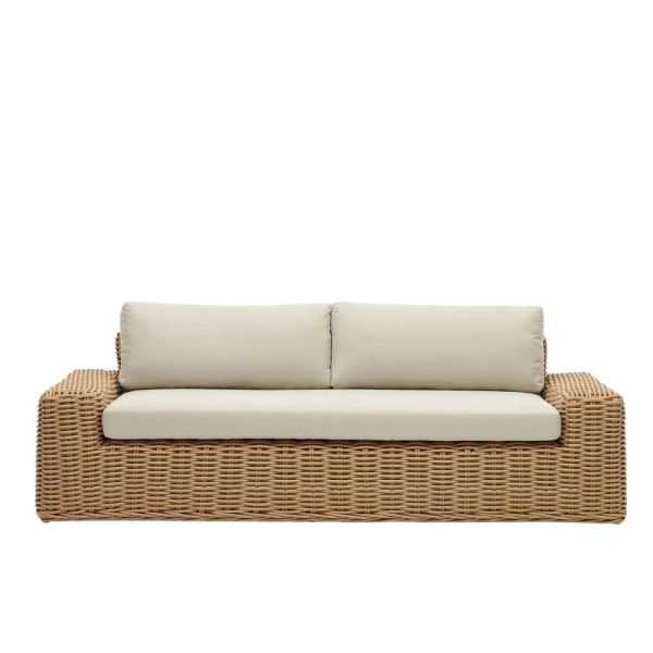 CANAPE PORTLLIGAT EXTERIEUR 3 PLACES EN ROTIN SYNTHETIQUE FINITION NA