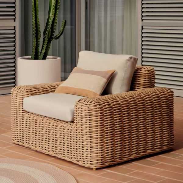 FAUTEUIL PORTLLIGAT EXTERIEUR EN ROTIN SYNTHETIQUE FINITION NA