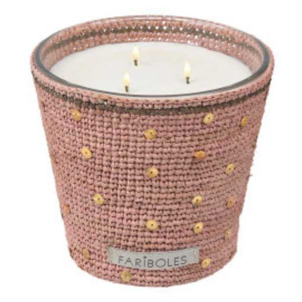 BOUGIE PAILETTE ROSE CERISIER SAKURA 400G